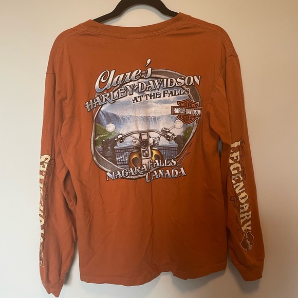 Harley-Davidson Burnt Orange Long Sleeve Shirt - Niagara Falls - Medium - Picture 6 of 6